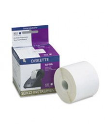 SLP-DRL SELF-ADHESIVE NAME BADGE/DISKETTE LABELS, 2.12" X 2.75", WHITE, 320 LABELS/ROLL