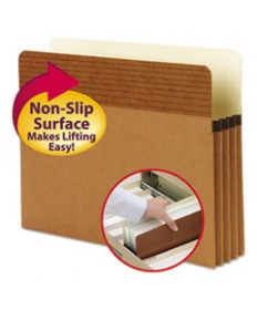 EASY GRIP POCKETS, 3.5" EXPANSION, LETTER SIZE, REDROPE, 25/BOX