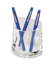 Stratus Acrylic Pen Cup, 4 1/2 X 2 3/4 X 4 1/4, Clear
