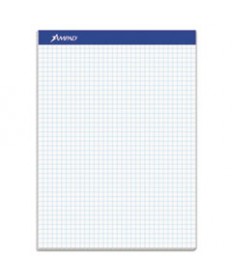 QUAD DOUBLE SHEET PAD, 4 SQ/IN QUADRILLE RULE, 8.5 X 11.75, WHITE, 100 SHEETS
