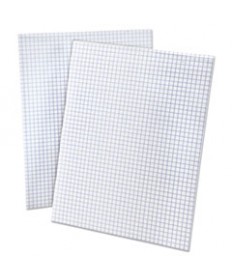 QUADRILLE PADS, 4 SQ/IN QUADRILLE RULE, 8.5 X 11, WHITE, 50 SHEETS