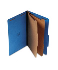 SIX-SECTION CLASSIFICATION FOLDERS, 2 DIVIDERS, LEGAL SIZE, MANILA, 15/BOX