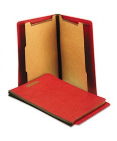 DELUXE SIX-SECTION COLORED PRESSBOARD END TAB CLASSIFICATION FOLDERS, 2 DIVIDERS, LETTER SIZE, YELLOW, 10/BOX