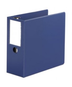 DELUXE NON-VIEW D-RING BINDER WITH LABEL HOLDER, 3 RINGS, 4" CAPACITY, 11 X 8.5, BLACK