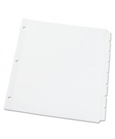 DELUXE WRITE-ON/ERASABLE TAB INDEX, 5-TAB, 11 X 8.5, WHITE, 1 SET