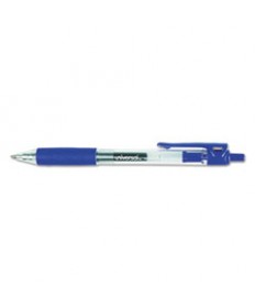 COMFORT GRIP RETRACTABLE GEL PEN, 0.7MM, BLUE INK, CLEAR/BLUE BARREL, 36/PACK