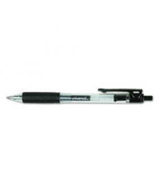 COMFORT GRIP RETRACTABLE GEL PEN, 0.7MM, BLACK INK, SMOKE BARREL, DOZEN