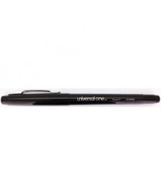 STICK POROUS POINT PEN, MEDIUM 0.7MM, BLACK INK/BARREL, DOZEN