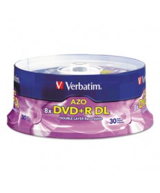 Dual-Layer Dvd+r Discs, 8.5gb, 8x, Spindle, 30/pk, Silver