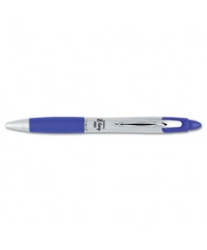 Z-GRIP MAX RETRACTABLE BALLPOINT PEN, MEDIUM 1MM, BLUE INK, SILVER BARREL, DOZEN