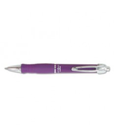 GR8 RETRACTABLE GEL PEN, MEDIUM 0.7MM, VIOLET INK, VIOLET/SILVER BARREL, DOZEN