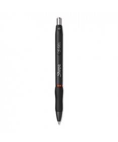 S-Gel High-Performance Gel Pen, Retractable, Bold 1 mm, Red Ink, Black Barrel, Dozen