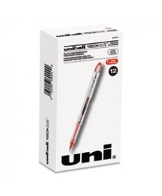 VISION ELITE Hybrid Gel Pen, Stick, Bold 0.8 mm, Red Ink, White/Red/Clear Barrel