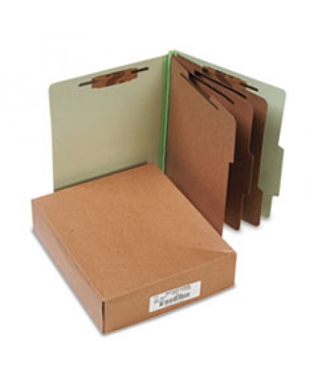 Six-Section 10312 Legal 10/Box Emerald Green Universal Pressboard Classification Folders 