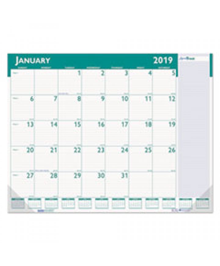 Blue Sky™ Monthly Desk Pad Calendar, 22" X 17", Barcelona, January To - View #9