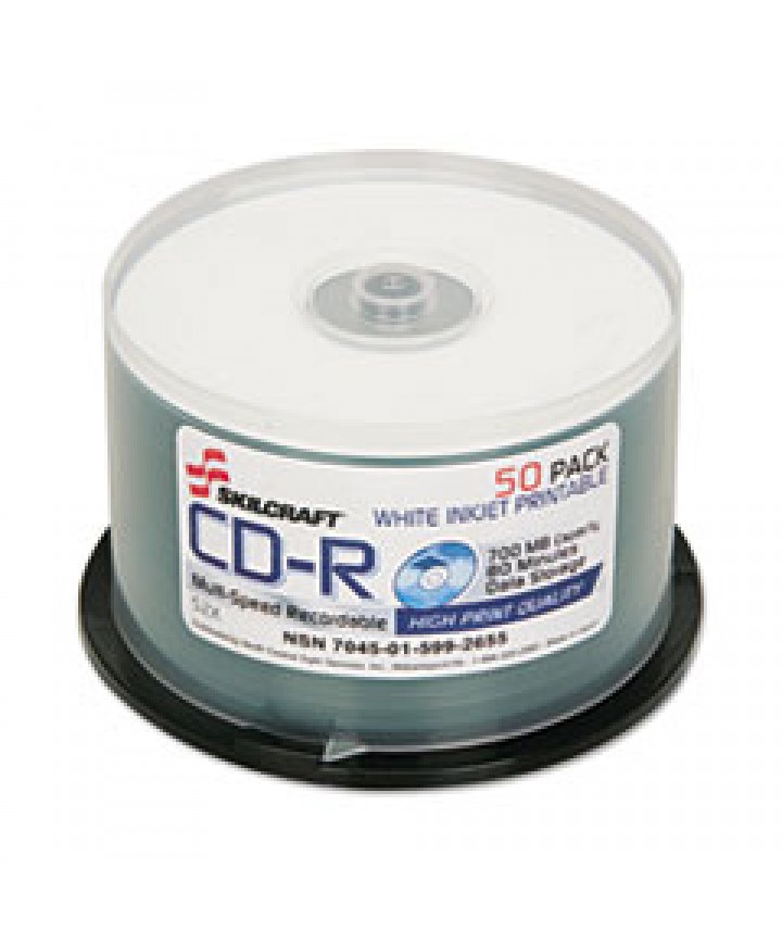 7045015992655, CD-R DISC, 700MB/80MIN, 52X, PRINTABLE, SPINDLE, 50/PACK